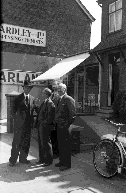 Outside Adams Funeral Directors circa 1950s