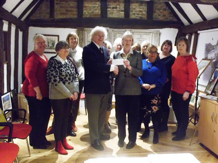 cheque presentation from Rayleigh and District Ladies Circle and Tangent Clubs